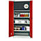 Schäfer Shop Select gevaarlijke stoffen kast, staal, B 950 x D 500 x H 1935 mm, 2 inzetbakken &amp; 1 WHG-bak à 18 l, met veiligheidsvak type 30