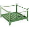 Schäfer Shop Select Gitterbehälter, mit herausnehmbarer Längswand, B 1050 x T 850 x H 590 mm, resedagrün RAL 6011, bis 1000 kg