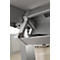 Schäfer Shop Select Goulotte de câbles en acier, 1200 mm, alu blanc, pour tables à partir de 1600 mm de largeur