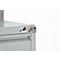Schäfer Shop Select Hängeregisterschrank B 780 x T 580 x H 1350 mm, Stahlblech lichtgrau, 4 Schubfächer zweibahnig + 50 DIN A4 Hängemappen, blau
