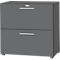 Schäfer Shop Select Hängeregistraturschrank SET UP, 2 HR-Schübe, abschließbar, B 800 x T 420 x H 788 mm, graphit/graphit