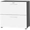 Schäfer Shop Select Hängeregistraturschrank SET UP, 2 HR-Schübe, abschließbar, B 800 x T 420 x H 788 mm, graphit/weiß