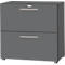 Schäfer Shop Select Hangmappenkast Start Off, 2 ordnerhoogten, afsluitbaar, B 800 x D 420 x H 744 mm, hout, grafiet/grafiet 