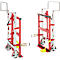 Schäfer Shop Select Hydraulischer Hubtransporter, Hubhöhe 100 mm, bis 1800 kg, Stahl, rot