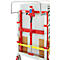 Schäfer Shop Select Hydraulischer Hubtransporter, Hubhöhe 100 mm, bis 1800 kg, Stahl, rot