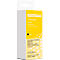 Gele en zwarte inktcartridge doos, product- en tekstinformatie, zwart.