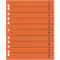 Schäfer Shop Select Intercalaires, avec onglets, format DIN A4, lignes imprimées, perforation universelle, 100 pièces, orange