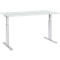 Schäfer Shop Select Juego completo de mesa y pedestal móvil ERGO-T, regulable en altura en una etapa, mesa W 1600 mm, gris claro 
