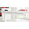 Schäfer Shop Select Kabelgoot standaard, voor in hoogte verstelbare bureautafels vanaf B 1400 mm, neerklapbaar, wit