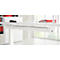 Schäfer Shop Select Kabelwanne Standard, für höhenverstellbare Schreibtische ab B 1400 mm, abklappbar, weiß
