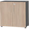 Schäfer Shop Select Kast Start Off, 2 ordnerhoogten, afsluitbaar, B 800 x D 420 x H 744 mm, hout, grafiet/eiken