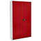 Schäfer Shop Select kast voor gevaarlijke stoffen, voor olie enz., 2 x 60 l vaten en 8 x 20 l bussen, B 1055 x D 520 x H 1950 mm, lichtgrijs/robijnrood