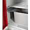 Schäfer Shop Select kast voor gevaarlijke stoffen, voor olie enz., 2 x 60 l vaten en 8 x 20 l bussen, B 1055 x D 520 x H 1950 mm, lichtgrijs/robijnrood