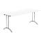 Schäfer Shop Select Klapptisch, Rechteck, Doppel-T-Fußgestell, Spezial-Klappbeschlag & Bodenausgleich, B 1800 x T 800 x H 720 mm, weiß/anthrazit