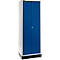 Schäfer Shop Select Kledinglocker, 2 deuren, met cilinderslot lichtgrijs/gentiaanblauw