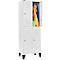 Schäfer Shop Select Kledinglocker, 2 x 2 compartimenten, 300 mm, met poten, cilinderslot, deur lichtgrijs