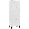 Schäfer Shop Select Kledinglocker, 2 x 2 compartimenten, 300 mm, met poten, draaigrendelslot, deur lichtgrijs