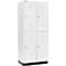 Schäfer Shop Select Kledinglocker, 2 x 2 compartimenten, 400 mm, met fitting, draaigrendelslot, deur lichtgrijs