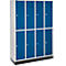 Schäfer Shop Select Kledinglocker, 4 x 2 compartimenten, met fitting, draaigrendelslot, deur gentiaanblauw