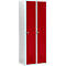 Schäfer Shop Select Kledinglocker, met 2 compartimenten, draaigrendelslot, Deur rood