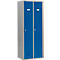 Schäfer Shop Select Kledinglocker met 2 compartimenten, draaigrendelslot, licht zilver/gentiaanblauw