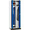 Schäfer Shop Select Kledinglocker, met 2 compartimenten, met fitting, cilinderslot, lichtgrijs/gentiaanblauw