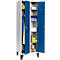 Schäfer Shop Select Kledinglocker, met 2 compartimenten, met poten, cilinderslot, lichtgrijs/gentiaanblauw