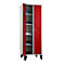 Schäfer Shop Select Kledinglocker, met 2 compartimenten, met poten, cilinderslot, lichtgrijs/rood
