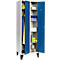 Schäfer Shop Select Kledinglocker, met 2 compartimenten, met poten, draaigrendelslot, lichtgrijs/gentiaanblauw