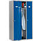 Schäfer Shop Select Kledinglocker met 3 compartimenten, draaigrendelslot, licht zilver/gentiaanblauw