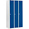 Schäfer Shop Select Kledinglocker met 3 compartimenten, draaigrendelslot, lichtgrijs/gentiaanblauw