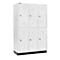 Schäfer Shop Select Kledinglocker, met 3 x 2 compartimenten, 400 mm, met fitting, cilinderslot, deur lichtgrijs