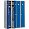 Schäfer Shop Select Kledinglocker met 4 compartimenten, cilinderslot, licht zilver/gentiaanblauw
