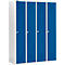 Schäfer Shop Select Kledinglocker met 4 compartimenten, cilinderslot, lichtgrijs/gentiaanblauw