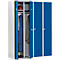 Schäfer Shop Select Kledinglocker met 4 compartimenten, cilinderslot, lichtgrijs/gentiaanblauw