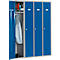 Schäfer Shop Select Kledinglocker met 4 compartimenten, draaigrendelslot, licht zilver/gentiaanblauw