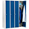 Schäfer Shop Select Kledinglocker met 4 compartimenten, draaigrendelslot, lichtgrijs/gentiaanblauw
