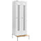 Schäfer Shop Select Kledinglocker, met zitbank, 2 compartimenten, 300 mm, draaigrendelslot, deur lichtgrijs