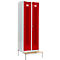 Schäfer Shop Select Kledinglocker, met zitbank, 2 compartimenten, 300 mm, draaigrendelslot, Deur robijnrood