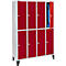 Schäfer Shop Select Kleiderspind, 4x2 Abt., m. Füßen, Zylinderschloss, Tür rubinrot