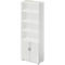 Schäfer Shop Select Kombischrank LOGIN, oben 4 Regale, unten 2 Ordnerhöhen mit Türen, B 800 x T 420 x H 2240 mm, lichtgrau/lichtgrau