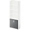 Schäfer Shop Select Kombischrank LOGIN, oben 4 Regale, unten 2 Ordnerhöhen mit Türen, B 800 x T 420 x H 2240 mm, weiß/graphit