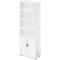 Schäfer Shop Select Kombischrank LOGIN, oben 4 Regale, unten 2 Ordnerhöhen mit Türen, B 800 x T 420 x H 2240 mm, weiß/weiß