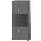 Schäfer Shop Select Kombischrank SET UP, 6 OH, B 800 x T 420 x H 2240 mm, graphit/graphit