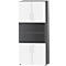 Schäfer Shop Select Kombischrank SET UP, 6 OH, B 800 x T 420 x H 2240 mm, graphit/weiß