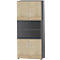 Schäfer Shop Select Kombischrank SET UP, 6 OH, B 800 x T 420 x H 2240 mm, graphit/WildWildeiche