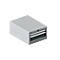 Schäfer Shop Select ladekast 18-27, 2 laden (H 50/100 mm), tot 75 kg, B 411 x D 572 x H 250 mm, antracietgrijs/blank alu.-kleurig