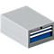 Schäfer Shop Select ladekast 18-27, 2 laden (H 50/100mm), tot 200 kg, B 411 x D 572 x H 250 mm, gentiaanblauw/wit aluminium