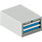Schäfer Shop Select ladekast 18-27, 2 laden (H 50/100mm), tot 200 kg, B 411 x D 572 x H 250 mm, wit aluminium/wit aluminium