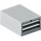 Schäfer Shop Select ladekast 18-27, 2 laden (H 75/75mm), tot 200 kg, B 411 x D 572 x H 250 mm, antracietgrijs/wit aluminium
